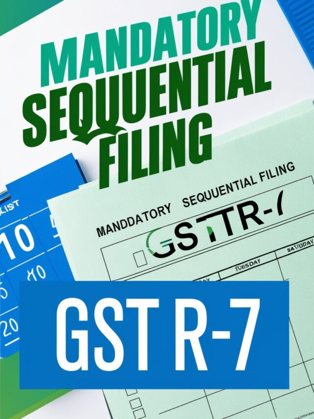 Mandatory Sequential Filing of GSTR-7 Returns