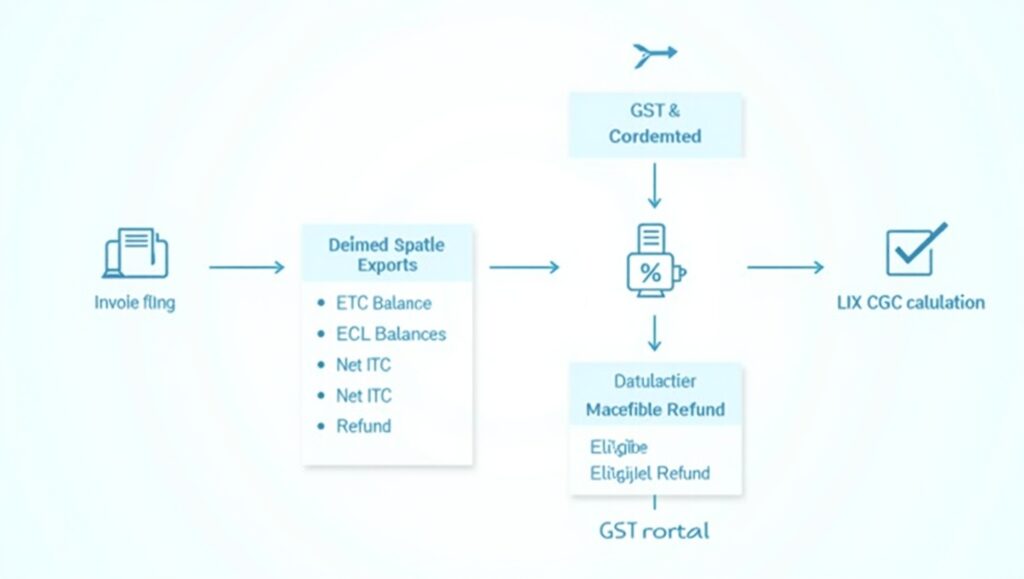 Deemed Export Refund Filing GST 2025
